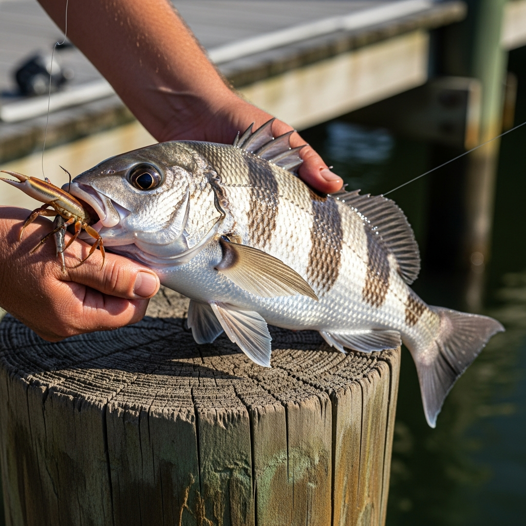 Sheepshead Fishing — Bait, Tackle, and the Bite That Steals Your Bait